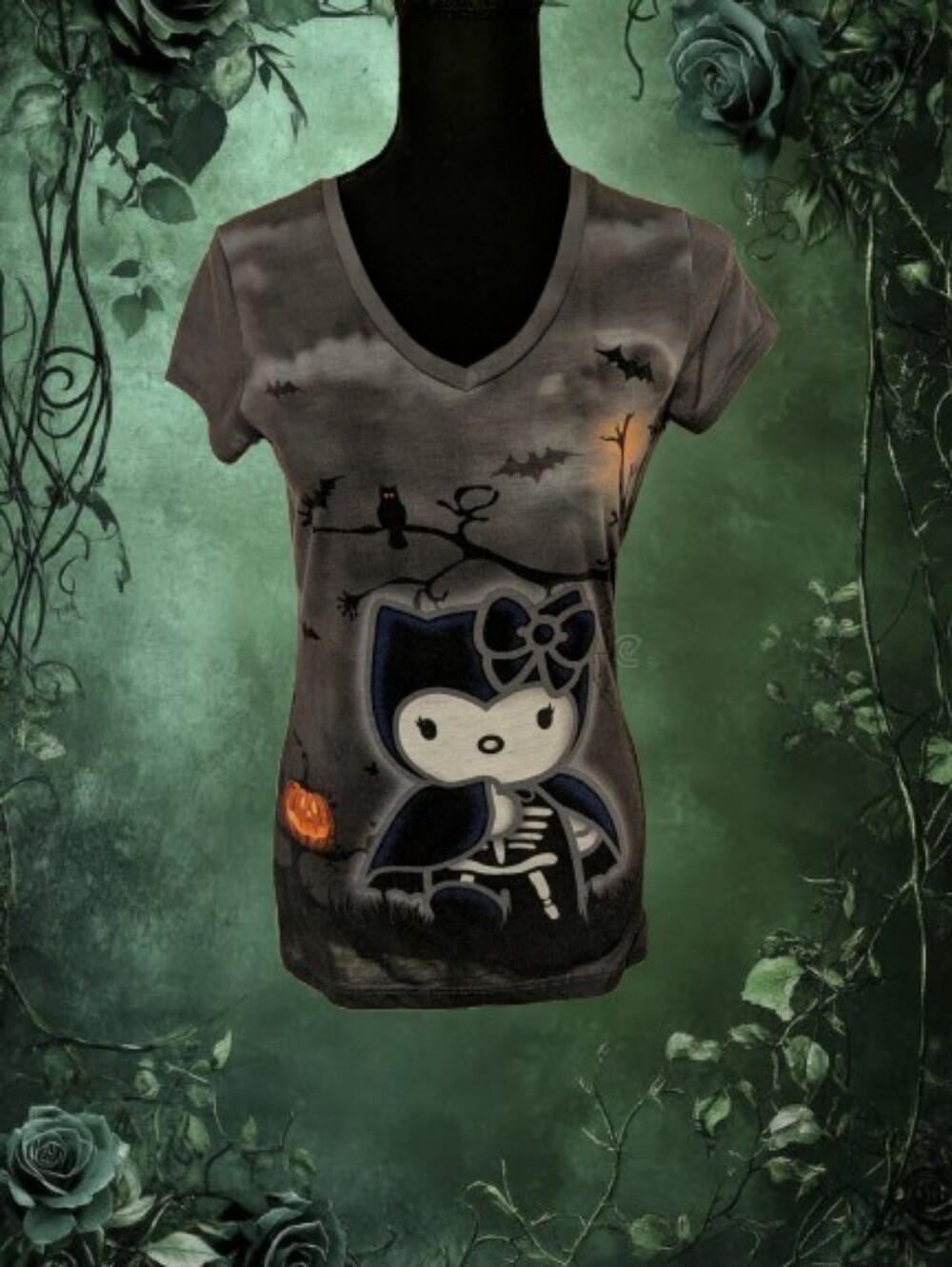 Scene Queen Y2K Hello Kitty Vampire Tee